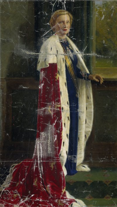 Dronning Juliana av Nederland i sine kroningskapper av Henricus Rol