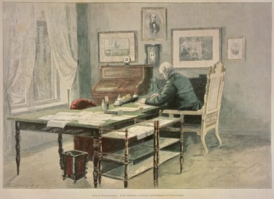 Prins Bismarck i hans studie i Friedrichsruh, ca. 1890 av Henriette Deppermann