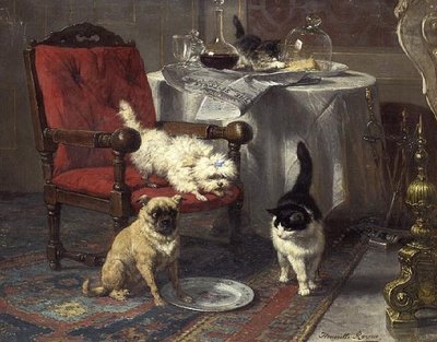 Litt ost (olje på lerret) av Henriëtte Ronner Knip