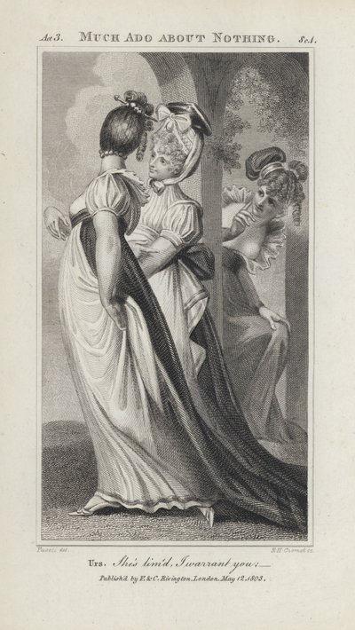 Illustrasjon for Shakespeares Much Ado About Nothing (gravering) av Henry  Fuseli