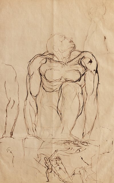 Stigende (indisk blekk på papir) av Henry  Fuseli