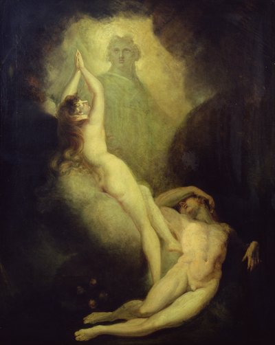 The Creation of Eve fra Milton, Paradise Lost VIII (olje på lerret) av Henry  Fuseli