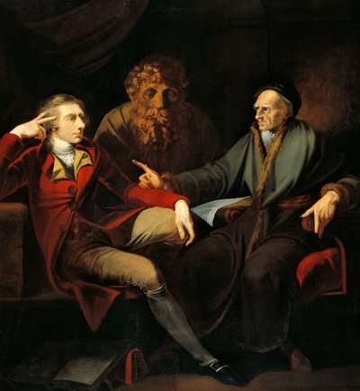 Kunstneren i samtale med Johann Jakob Bodmer av Henry  Fuseli