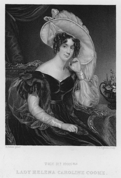 Lady Helena Caroline Cooke (gravering) av Henry (after) Collen