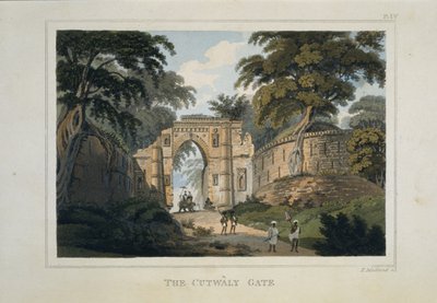 Cutwaly-porten, eller 'Kotwali Darwaza', ruinene av Gaur av Henry (after) Creighton