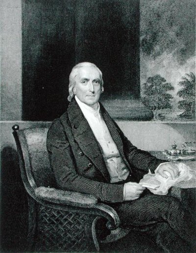 Philip Syng Physick (1768-1837) gravert av Richard W. Dodson (1812-67) (gravering) av Henry (after) Inman