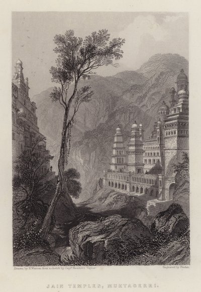 Jain-templer, Muktagerri (farge litho) av Henry (after) Warren