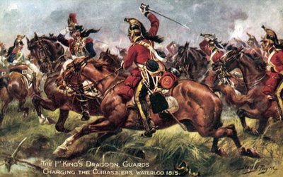 1. (Kings) Dragoon Guards, slaget ved Waterloo, 18. juni 1815 av Henry A. Payne