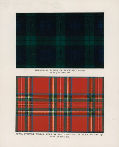 42nd Royal Highlanders The Black Watch. Regimentelle tartaner (chromolitho) av Henry A. Payne