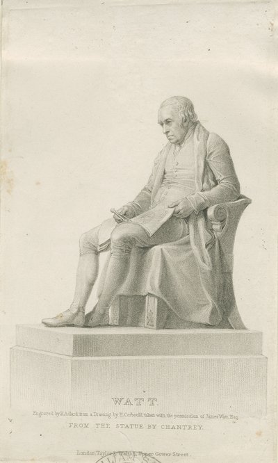 Handsworth - Monument of James Watt: stipple gravering, og [? 1800-tallet] (trykk) av Henry Adlard