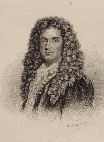 Portrett av komponisten Jean-Baptiste Lully 1632-1687. av Henry Adlard