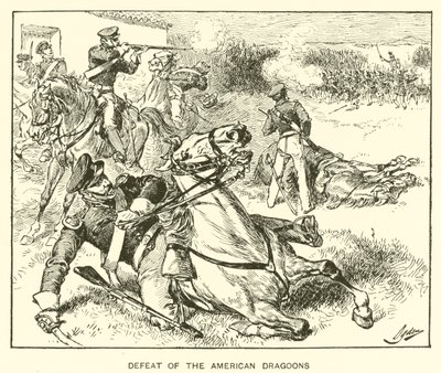 Nederlag til de amerikanske dragonene (litho) av Henry Alexander (after) Ogden