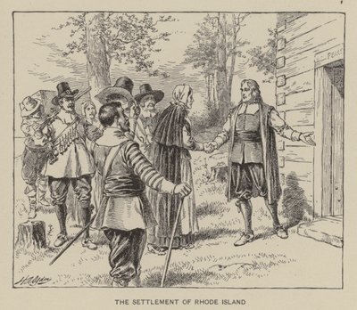 Bosetningen Rhode Island (litho) av Henry Alexander (after) Ogden