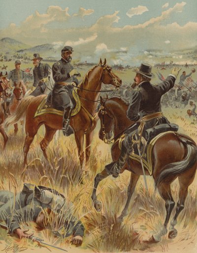 General Meade i slaget ved Gettysburg, Pennsylvania, amerikansk borgerkrig, 2. juli 1863 av Henry Alexander Ogden
