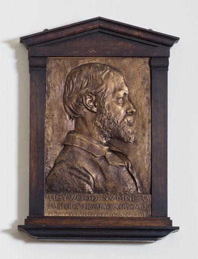 Plakett med Heywood Sumner, designer av Henry Alfred Pegram