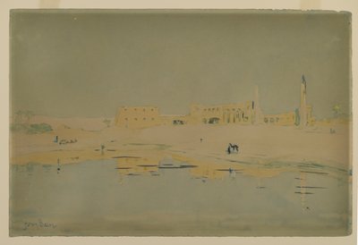 Ruinene av Luxor (wc på papir) av Henry Bacon