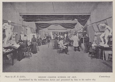 Sidney Cooper School of Art, Canterbury, Kent (s/hv-bilde) av Henry Beauchamp Collis