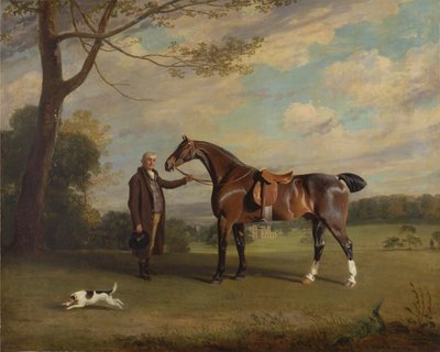 Jarlen av Shrewsburys brudgom holder en jeger av Henry Bernard Chalon