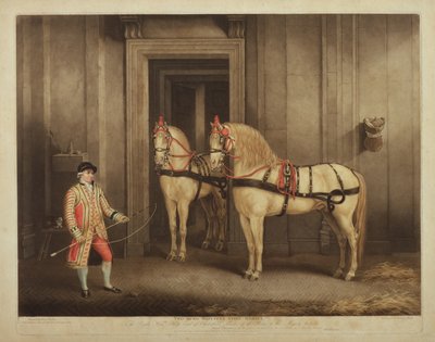 To av His Majestys State Horses, gravert av William Ward, 1. september 1800 (mezzotint) av Henry Bernard Chalon