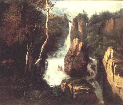 En alpin foss av Henry Bright