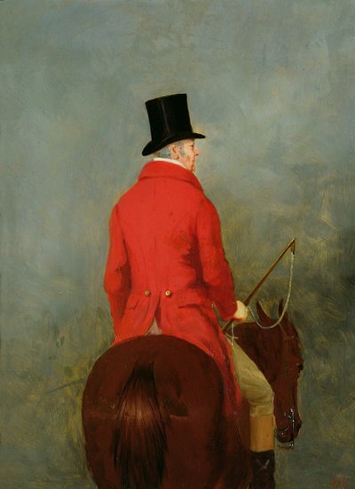 Portrett av Thomas Cholmondeley, første Lord Delamere, på sin Hunter: A study for 