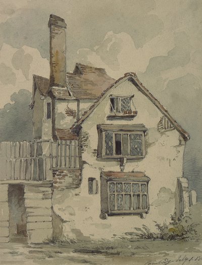 Et gammelt hus i Cambridge (wc på papir) av Henry Cave