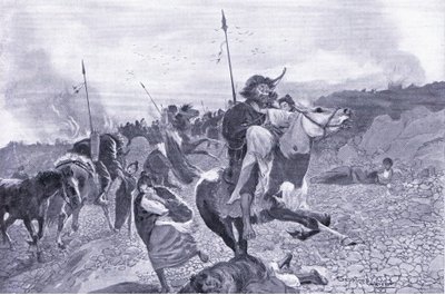 Et tidlig Hun-raid 180 f.Kr av Henry Charles Seppings Wright