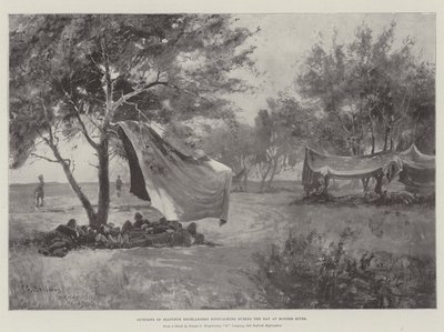 Utposter til Seaforth Highlanders bivuakk i løpet av dagen ved Modder River av Henry Charles Seppings Wright