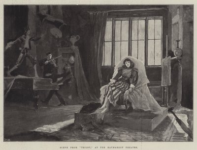Scene fra Trilby, på Haymarket Theatre av Henry Charles Seppings Wright