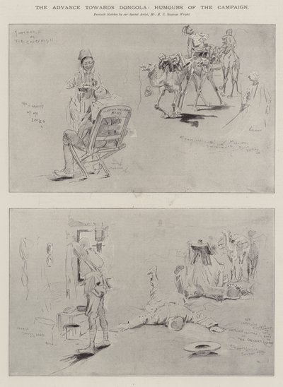 Fremskrittet mot Dongola, kampanjens humor av Henry Charles Seppings Wright