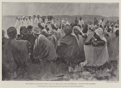 Den britiske ekspedisjonen fra Accra til Gold Coast Hinterland, Palaver med Amrahia av Henry Charles Seppings Wright