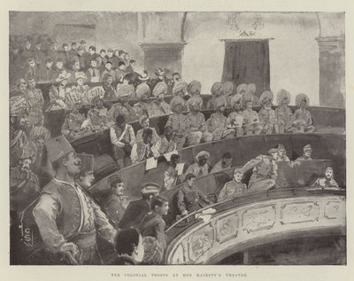 Kolonitroppene ved Her Majesty's Theatre av Henry Charles Seppings Wright