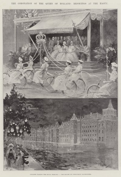 Kroningen av dronningen av Holland, gleder i Haag av Henry Charles Seppings Wright