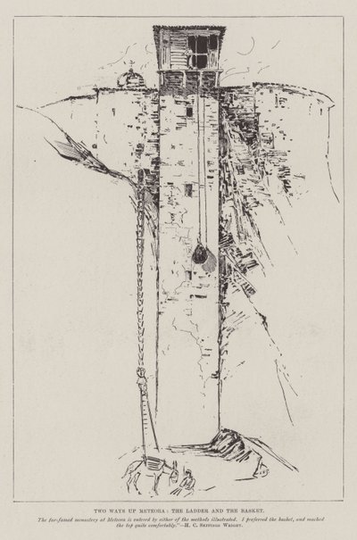 To veier opp Meteora, stigen og kurven av Henry Charles Seppings Wright