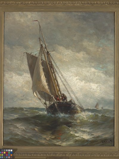 Running For Anchorage (olje på lerret) av Henry Chase