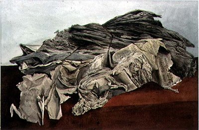 Tegning av en arkivpakke i det gamle journalkontoret av Henry Cole