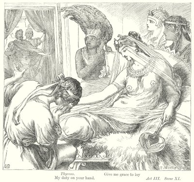 Antonius og Kleopatra (gravering) av Henry Courtney (after) Selous