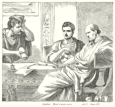 Antonius og Kleopatra (gravering) av Henry Courtney (after) Selous