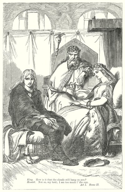 Hamlet (gravering) av Henry Courtney (after) Selous