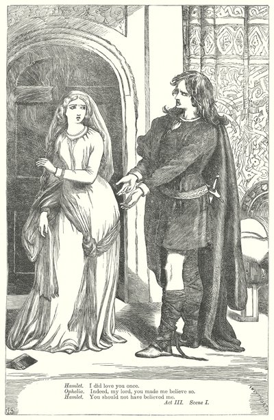 Hamlet (gravering) av Henry Courtney (after) Selous