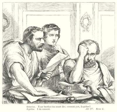 Julius Cæsar (gravering) av Henry Courtney (after) Selous