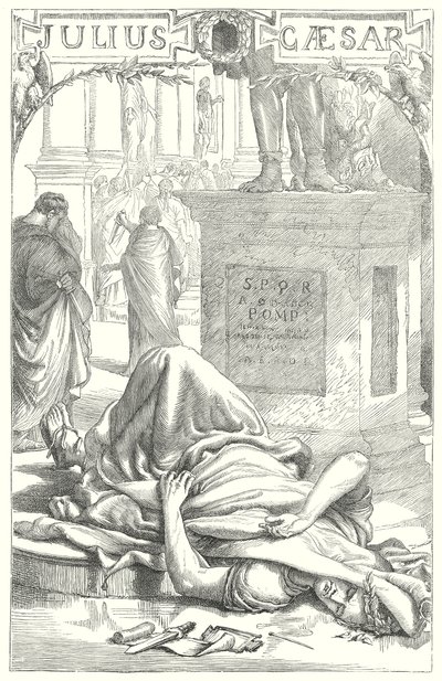 Julius Cæsar (gravering) av Henry Courtney (after) Selous