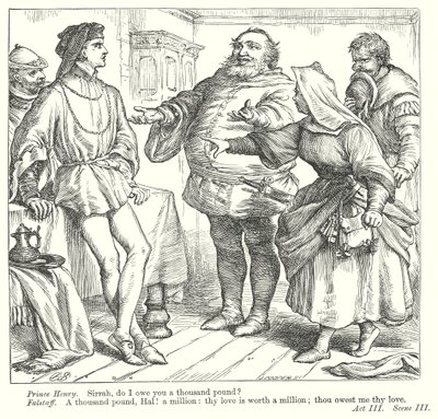 Kong Henrik IV del I (gravering) av Henry Courtney (after) Selous
