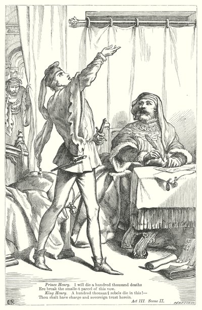 Kong Henrik IV del I (gravering) av Henry Courtney (after) Selous