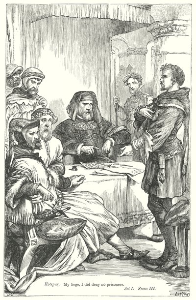 Kong Henrik IV del I (gravering) av Henry Courtney (after) Selous