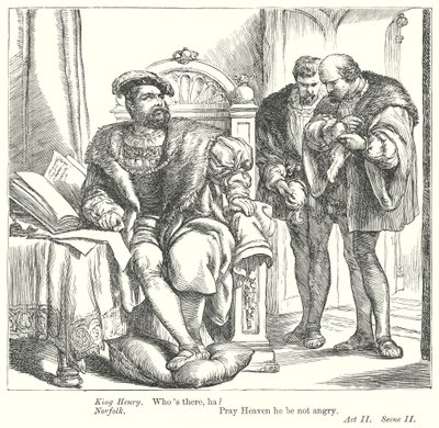 Kong Henrik VIII (gravering) av Henry Courtney (after) Selous