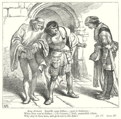 Kong Richard III (gravering) av Henry Courtney (after) Selous