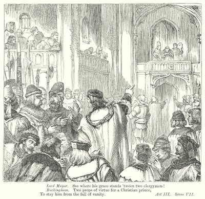 Kong Richard III (gravering) av Henry Courtney (after) Selous