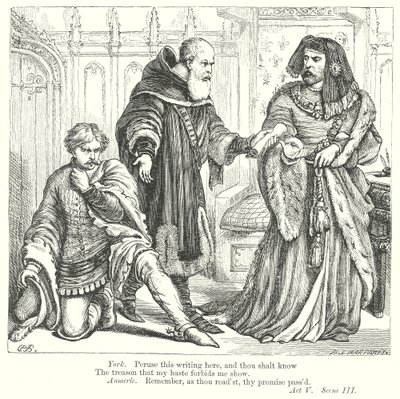 Kong Richard II (gravering) av Henry Courtney (after) Selous