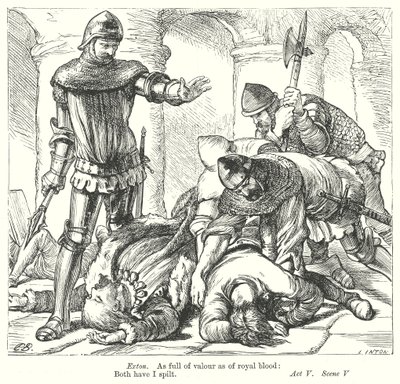 Kong Richard II (gravering) av Henry Courtney (after) Selous